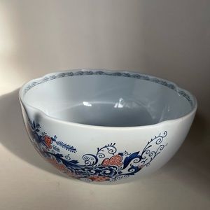 Trendy 1960s Vintage Estée Lauder blue floral mixing bowl serving dish blue 9”